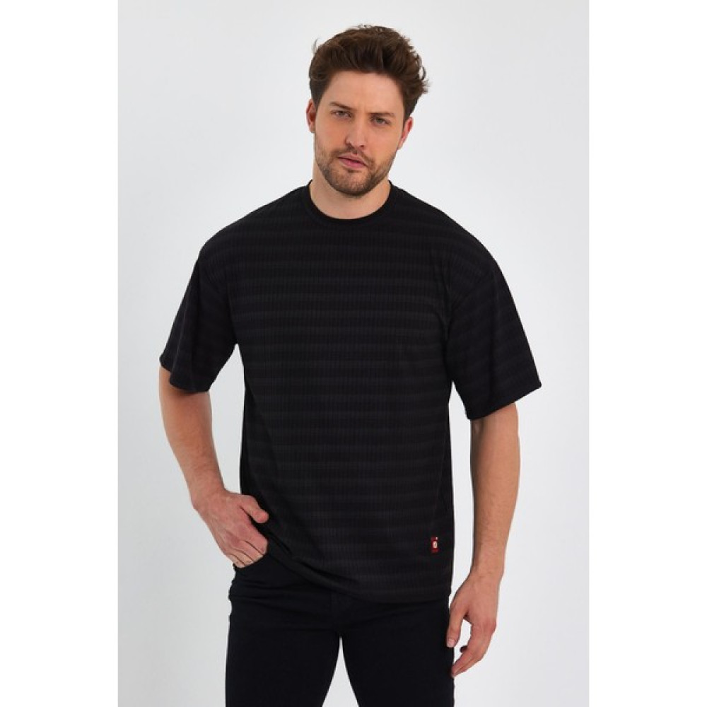 Alexandergardı Çizgili Oversize T-Shirt E23-00105-SYH2 Erkek T-shirt Fiyatı