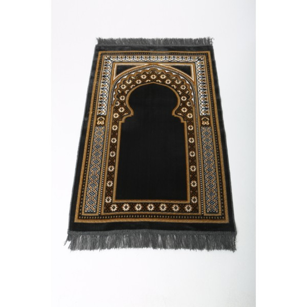 Aleyna Kadife Seccade, Lüx Kadife Seccade. Hac Hediyelik Kadife Seccade. Namazlık. - 70 x 100 cm - Gri Seccade Fiyatı