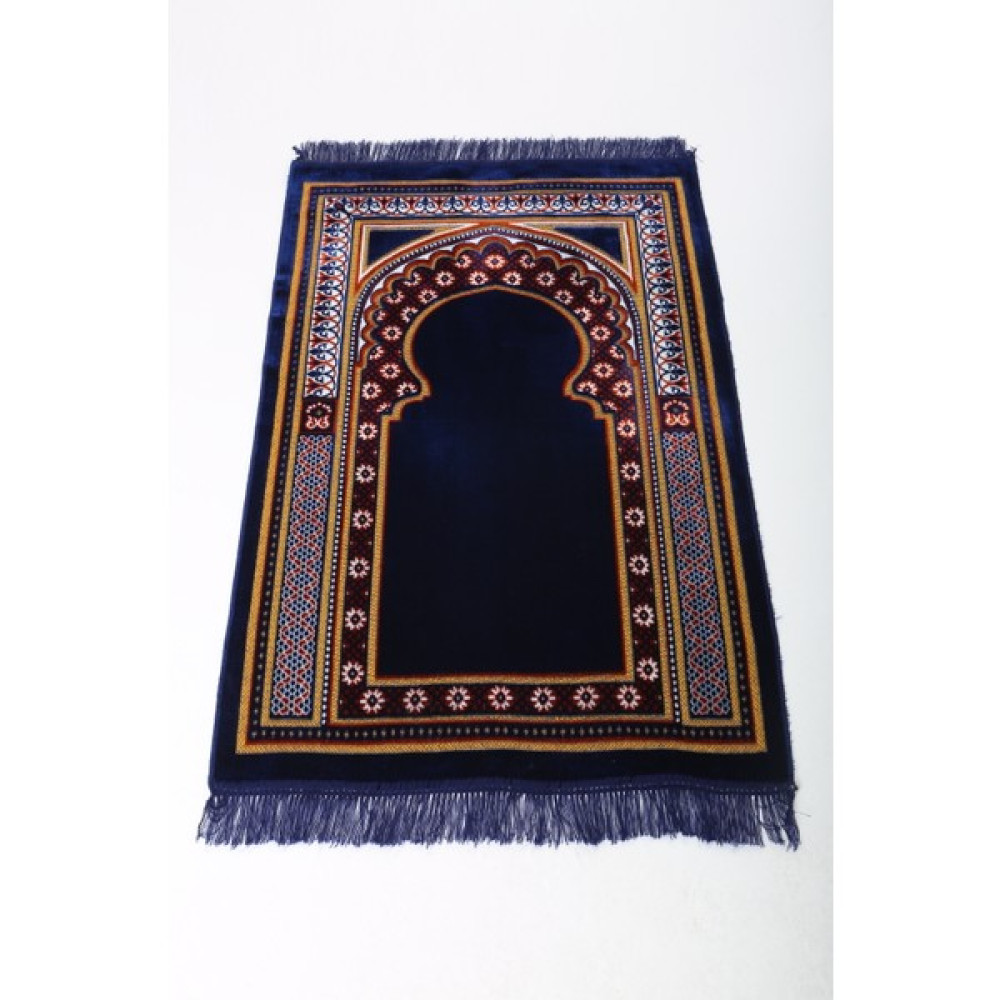 Aleyna Kadife Seccade, Lüx Kadife Seccade. Hac Hediyelik Kadife Seccade. Namazlık. - 70 x 100 cm - Lacivert Seccade Fiyatı