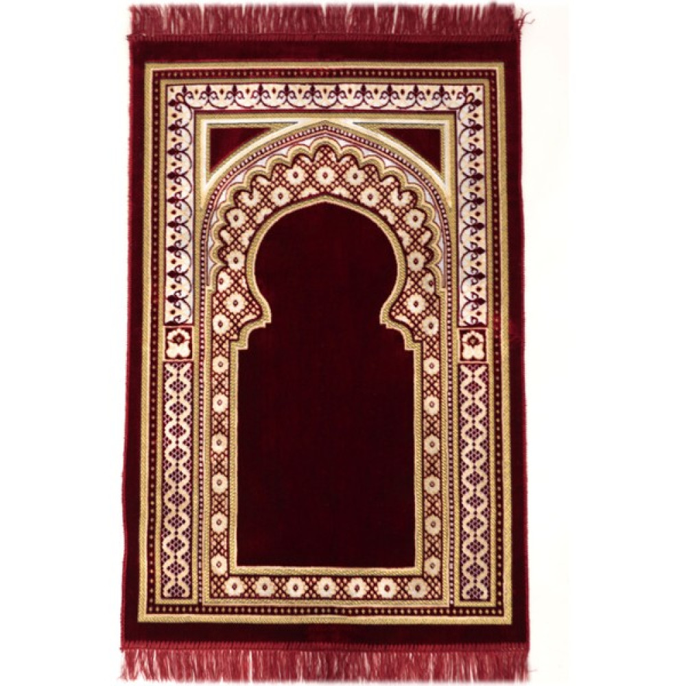 Aleyna Kadife Seccade, Seccade, Lüx Kadife Seccade, Hac Hediyelik Kadife Seccade, Namazlık,çeyizlik Seccade - 70 x 110 cm - Bordo Seccade Fiyatı