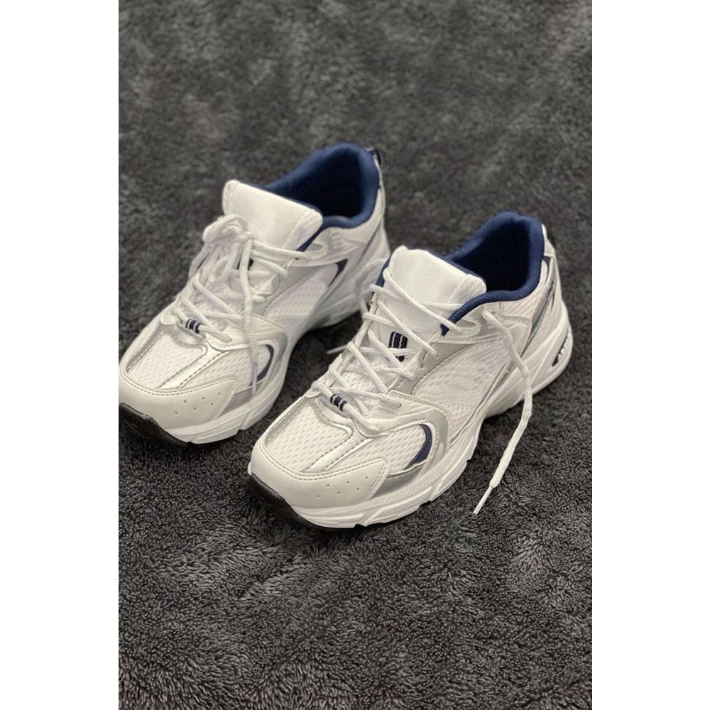 aleynashoes 530 Beyaz Lacivert Spor Ayakkabı 43 Beden Spor Ayakkabı Fiyatı