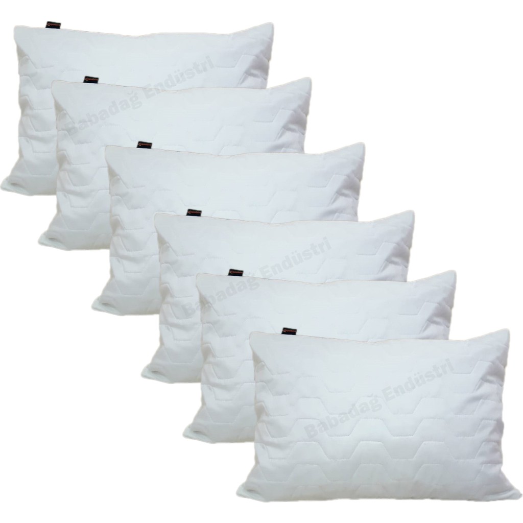 Alez - Yastık Alezi 6'lı Paket Standart Kapitoneli Ürün - 50 x 70 cm - Beyaz Yastık Kılıfı Fiyatı