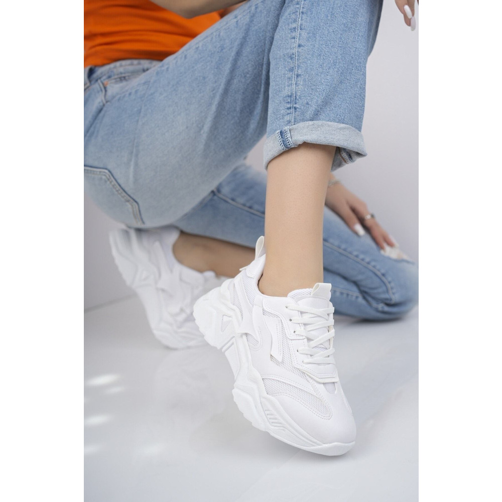 Aleza Shoes Bağcıklı Ultra Rahat Kadın Sneaker 40 Beden Spor Ayakkabı Fiyatı
