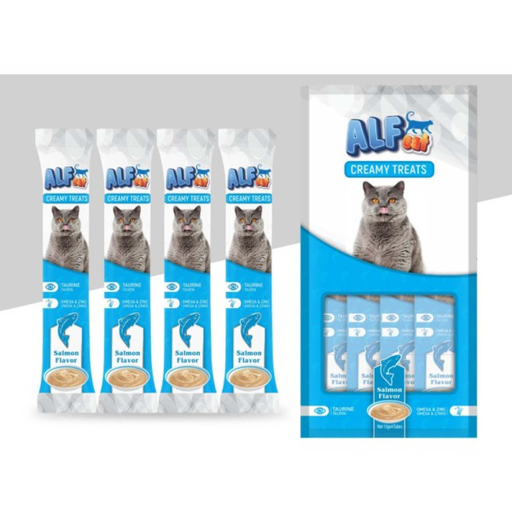 Alf Cat Sıvı Kedi Ödül Kreması Somonlu 4X15GR Evcil Hayvan Ürünleri Fiyatı