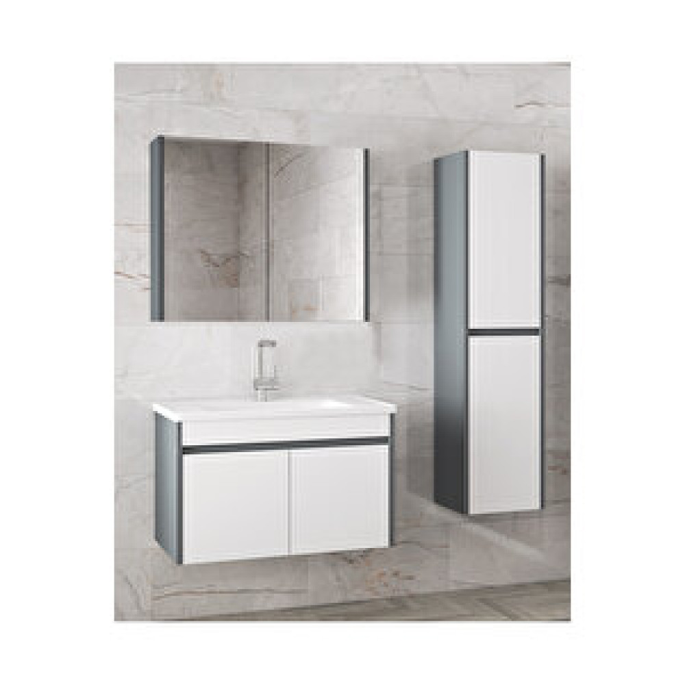 Alfa Banyo Estella-Ea 65 cm + 35 Cm Mdf-Ayna Dolaplı, Seramik Lavabolu Banyo Dolabı Takımı Banyo Dolabı / Mobilyası Fiyatı