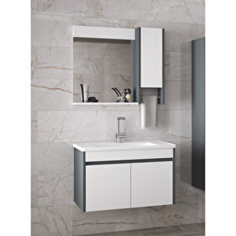 Alfa Banyo Estella-Oa -65 Cm Mdf-Seramik Lavabolu Banyo Dolabı Takımı Banyo Dolabı / Mobilyası Fiyatı