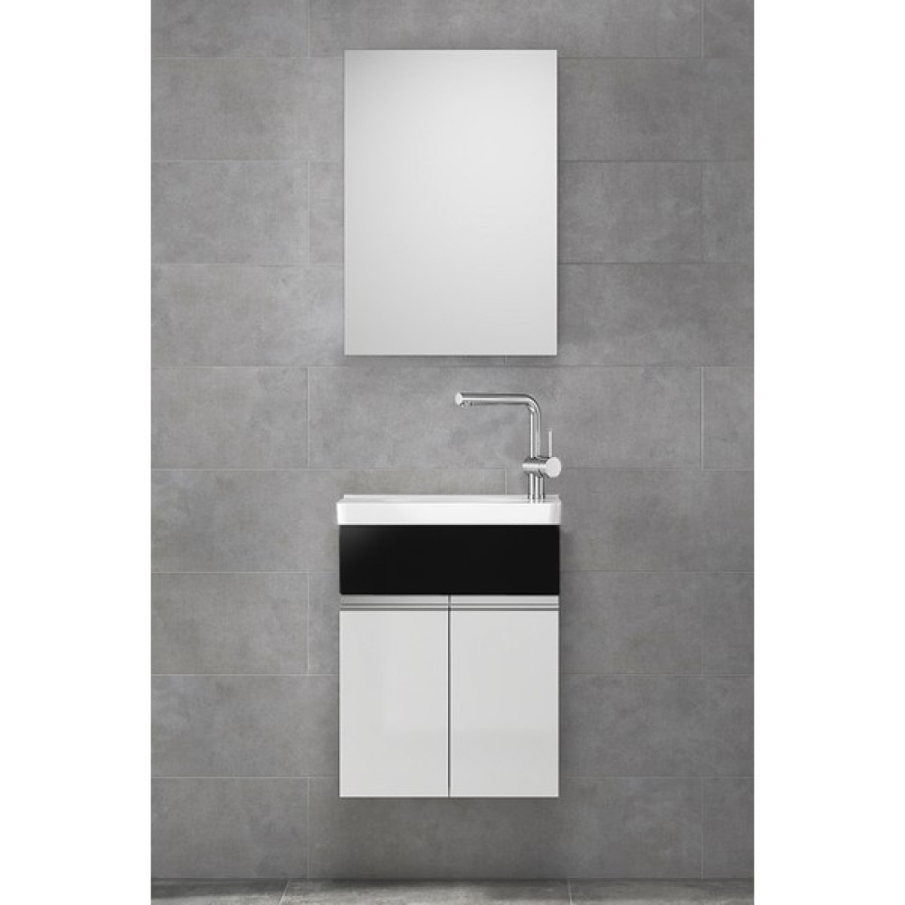 Alfa Banyo Miniço-SB-Ebeveyn 45 cm x 28 cm Ayna Dolaplı Lüx Lavabolu Banyo Dolabı - 8699762777754 - Beyaz Banyo Dolabı / Mobilyası Fiyatı