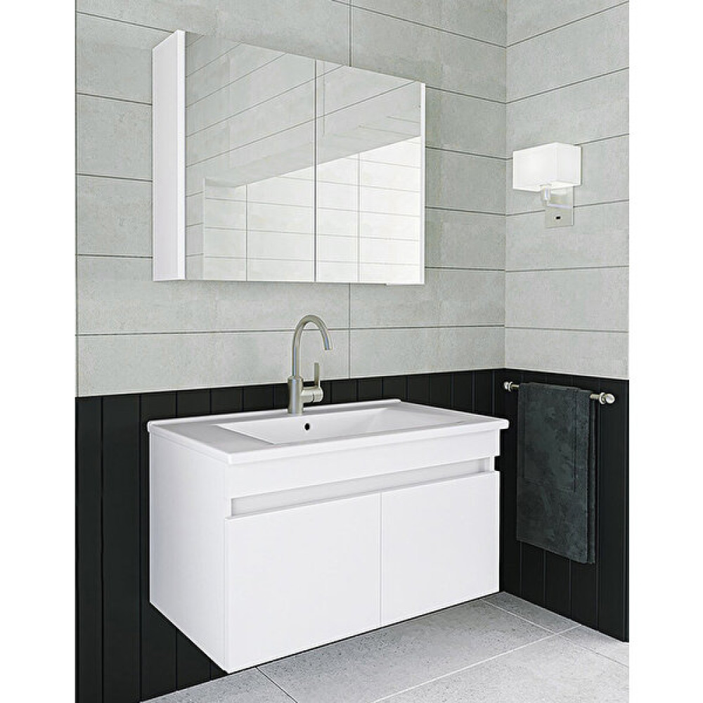 Alfa Banyo Viola Beyaz 80 Cm Mdf-Hazır Kurulu-Aynalı Banyo Dolabı-Lavabolu Banyo Dolabı Banyo Dolabı / Mobilyası Fiyatı
