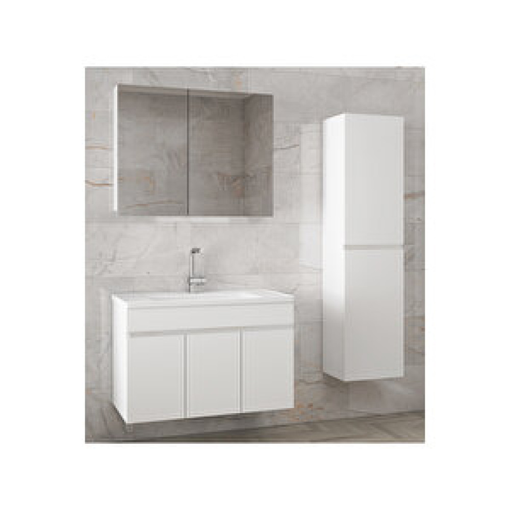 Alfa Banyo Viola3-Beyaz 80+35 Cm Mdf-Aynalı Seramik Lavabolu Banyo Dolabı Takımı Banyo Dolabı / Mobilyası Fiyatı