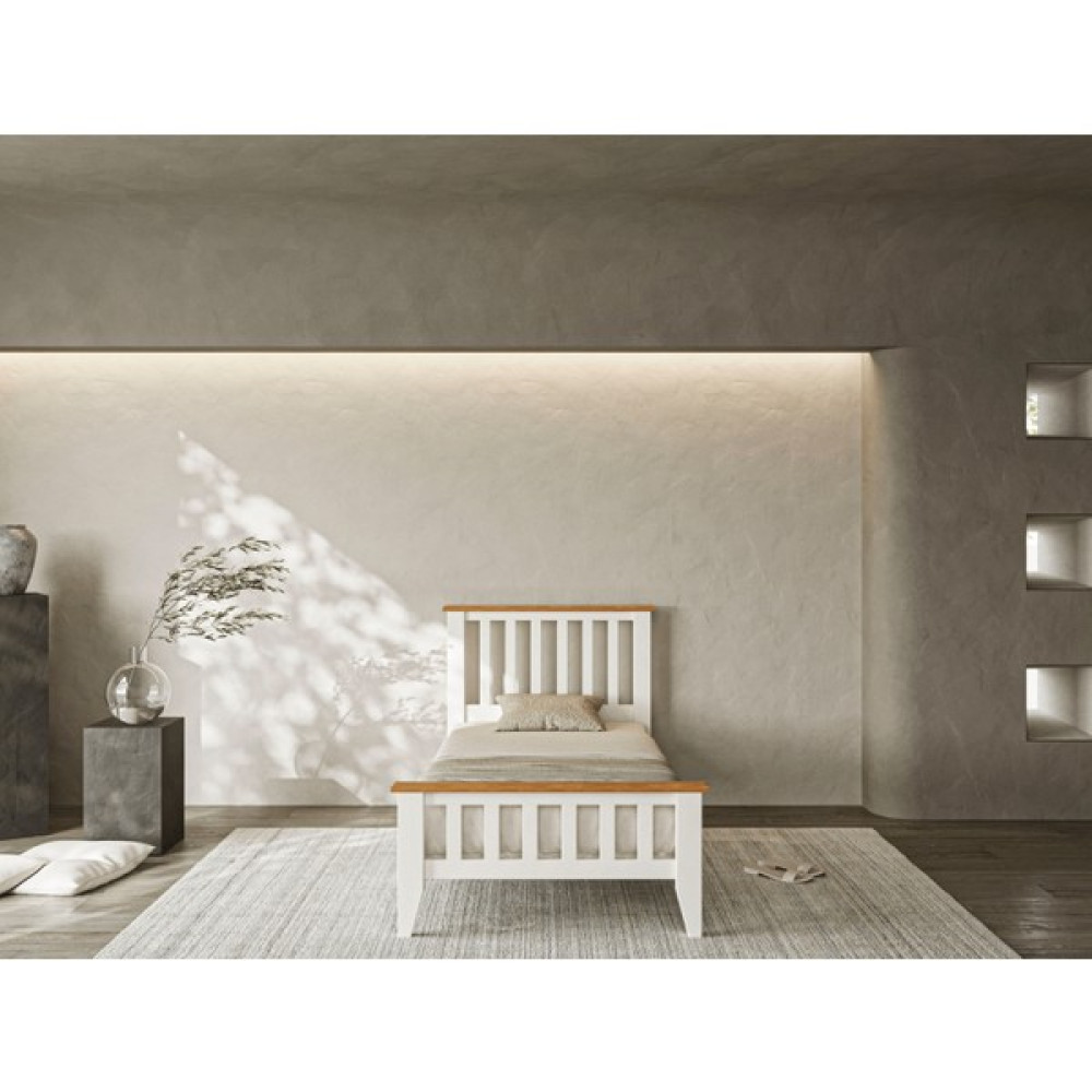 Alfa Country Perla Modern İnci Beyaz Tek Kişilik Karyola 90x190 - 90 x 190 cm Karyola Fiyatı