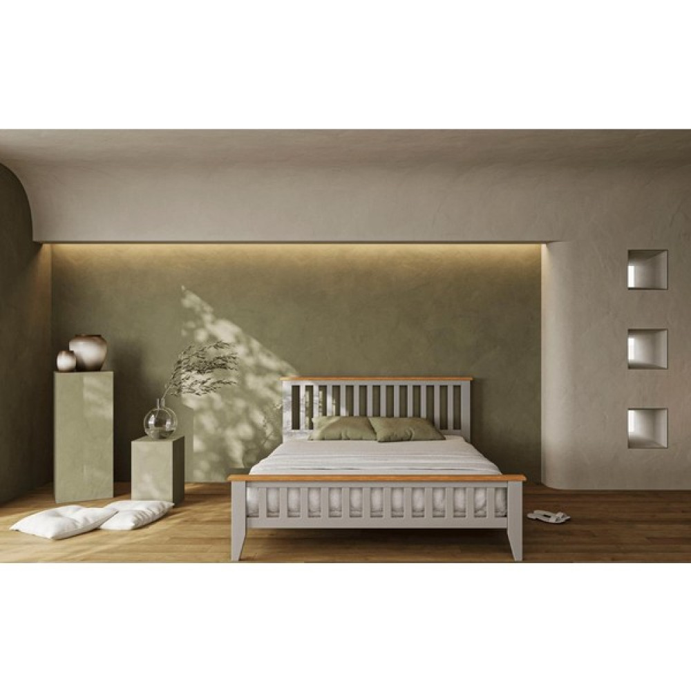 Alfa Country Perla Modern Soft Gri Çift Kişilik Karyola 150X200 - 150 x 200 cm - Açık Gri Karyola Fiyatı