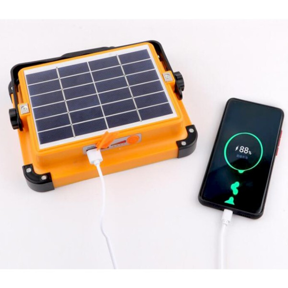 Alfa LED Taşınabilir Seyyar USB Şarjlı 200W Güneş Enerjili LED Projektör Modlu Işık Armatür Fiyatı