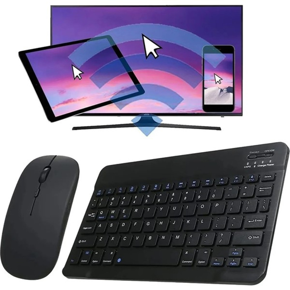 Alfa MEC Lenovo Tab M10 Plus 3.nesil 10.6 Inç TB-125F - TB-128F Uyumlu Kablosuz Bluetooth Klavye Mouse+Set - Siyah Klavye - Mouse Fiyatı