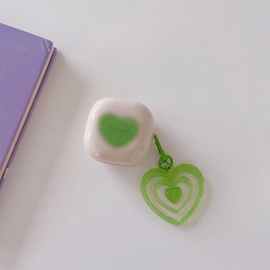 Alfa MEC Samsung Galaxy Buds 2 Pro Uyumlu Kılıf Kalpli Silikon Askılı Darbeye Dayanıklı Kılıf - Açık Yeşil Cep Telefonu Kılıfı Fiyatı