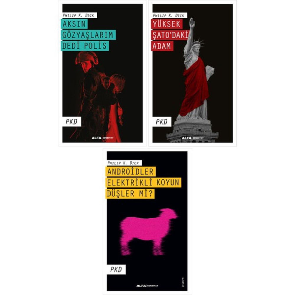 Alfa Yayınları Philip K. Dick 3 Kitap Bilim-Kurgu Seti 2 - Aksın Gözyaşlarım Dedi Polis - Yüksek Şato'daki Adam - Androidler Elektrikli Koyun Düşle... Bilim Kurgu & Fantastik Fiyatı