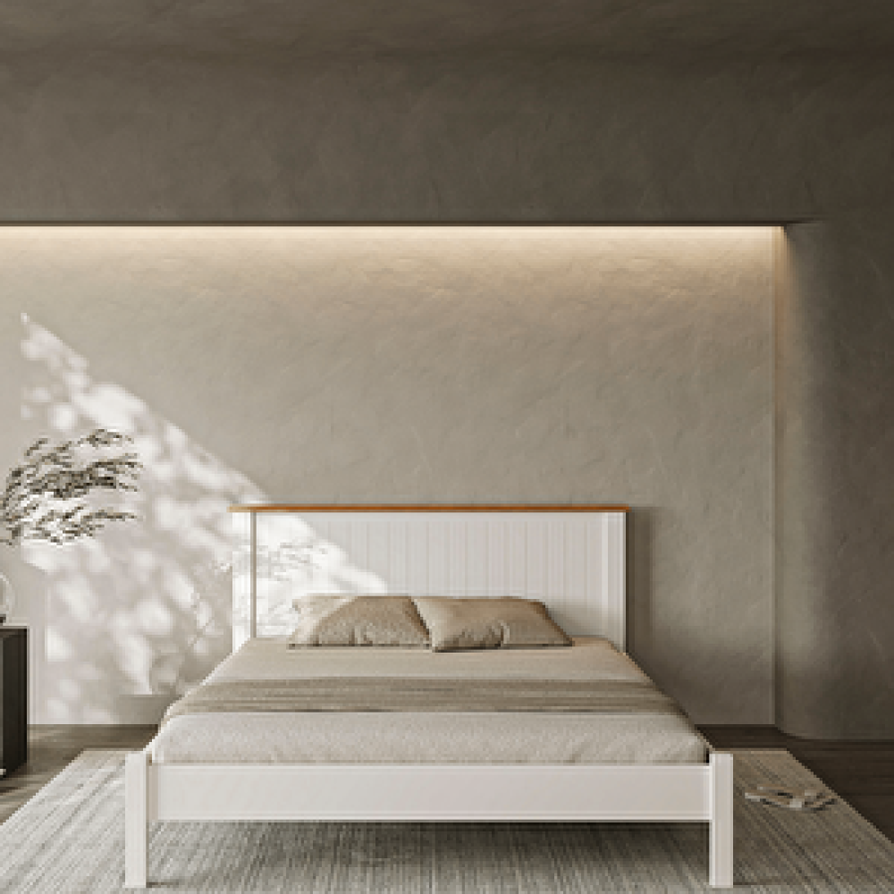 AlfaCountry Bli̇nk Modern İnci Beyaz Çift Kişilik Karyola 160x200 160x200 cm Karyola Fiyatı