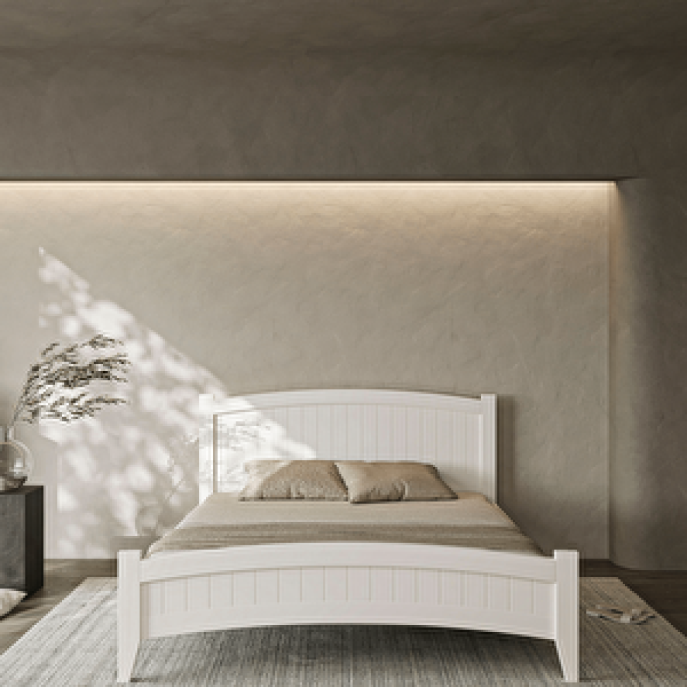 AlfaCountry Karya Modern İnci Beyaz Çift Kişilik Karyola 160x200 160x200 cm Karyola Fiyatı