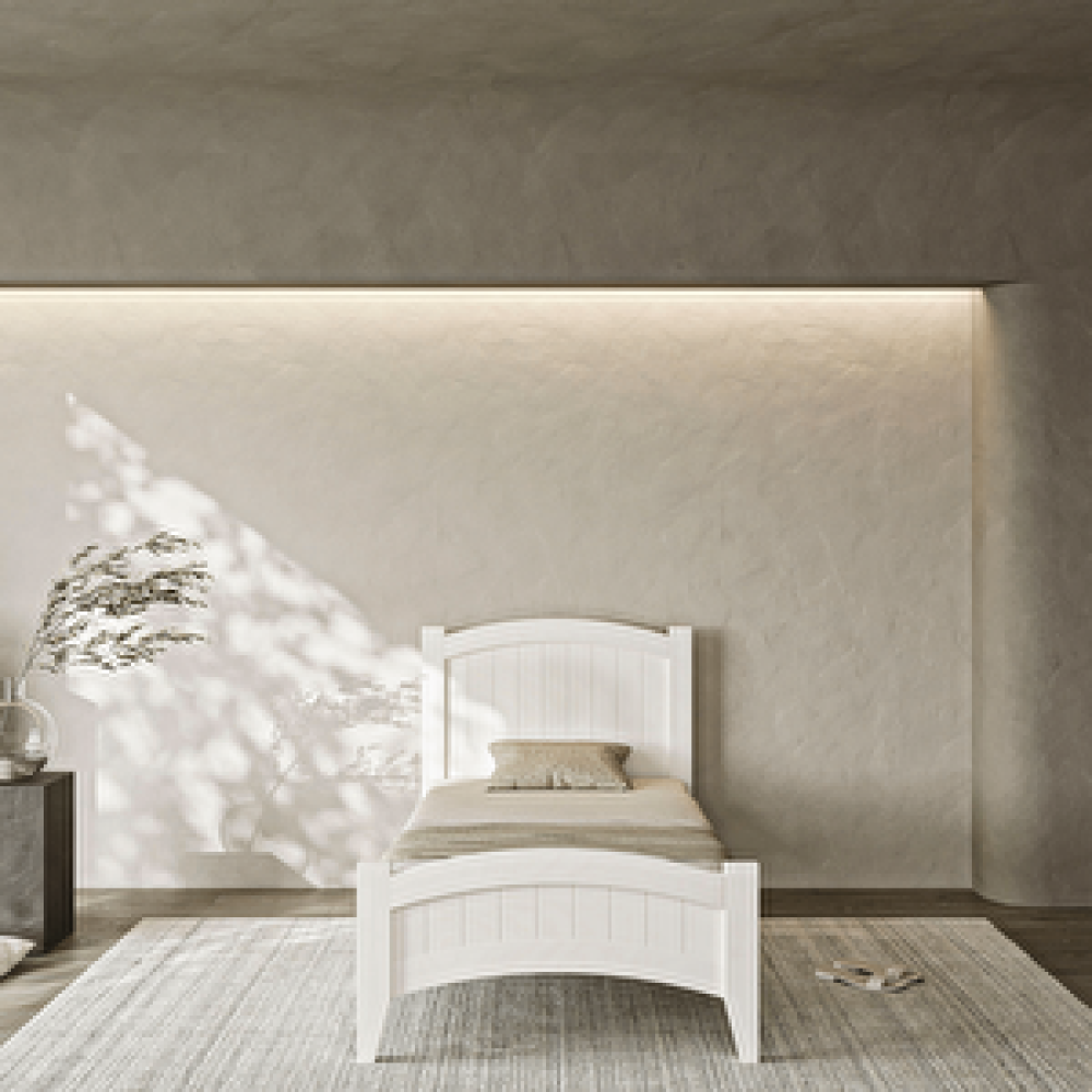 AlfaCountry Karya Modern İnci Beyaz Tek Kişilik Karyola 90x190 90x190 cm Karyola Fiyatı