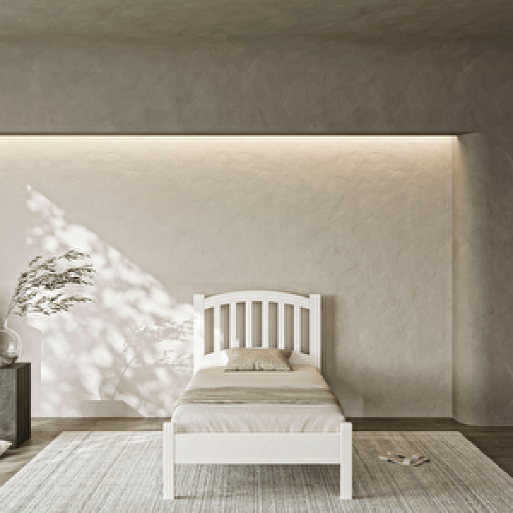 AlfaCountry Ni̇l Modern İnci Beyaz Tek Kişilik Karyola 120x200 120x200 cm Karyola Fiyatı
