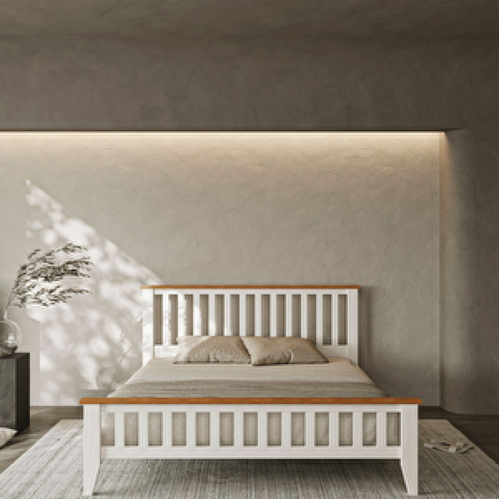 AlfaCountry Perla Modern İnci Beyaz Çift Kişilik Karyola 160x200 160x200 cm Karyola Fiyatı