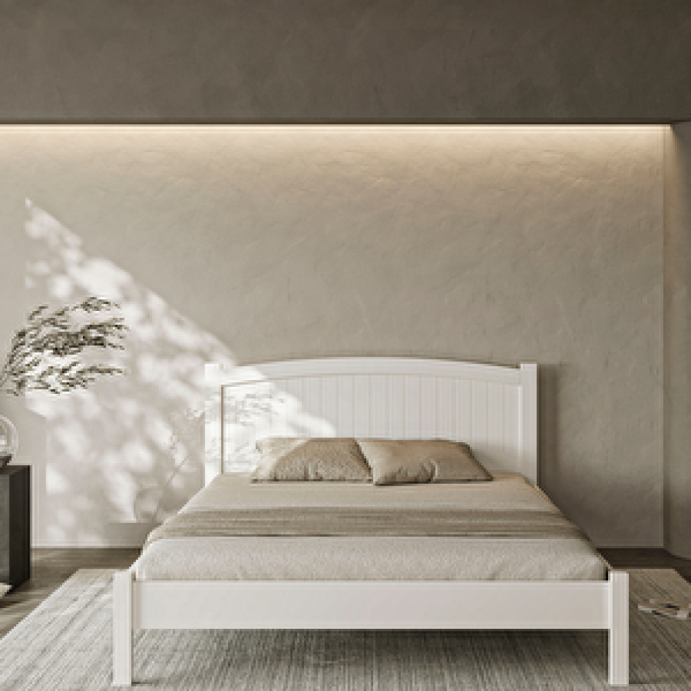 AlfaCountry Rüzgar Modern İnci Beyaz Çift Kişilik Karyola 160x200 160x200 cm Karyola Fiyatı