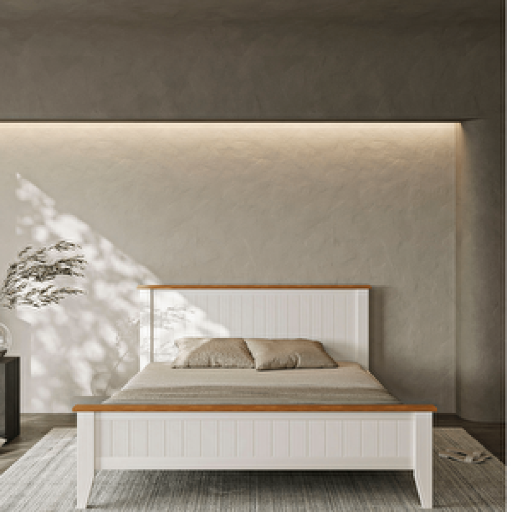 AlfaCountry Uren Modern İnci Beyaz Çift Kişilik Karyola 150x200 150x200 cm Karyola Fiyatı