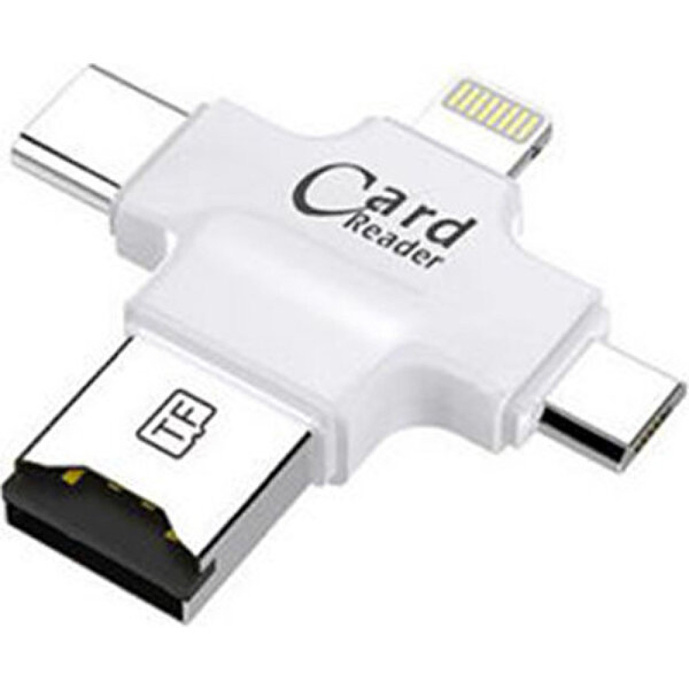 Alfais 4419 Lightning Type C 3.1 Micro Usb Tf Kart Okuyucu iPhone Otg Çevirici Dönüştürücü Adaptör Bilgisayar Çevirici ve Adaptörü Fiyatı