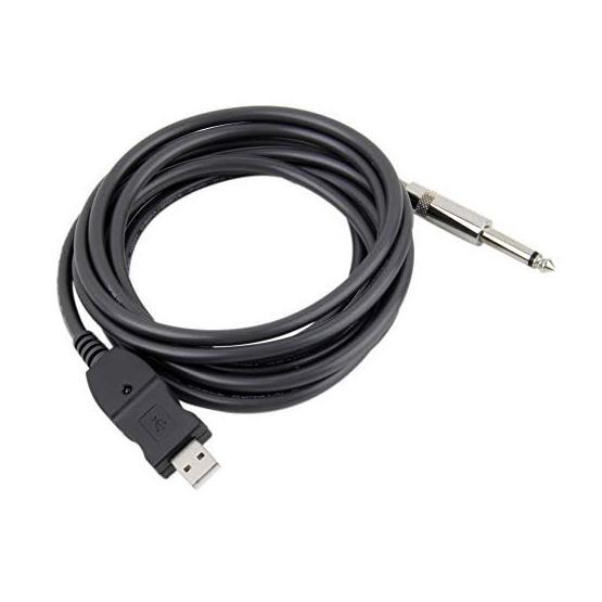 Alfais 4844 6.3 mm Jack to Çevirici Usb Gitar Adaptör Kablosu