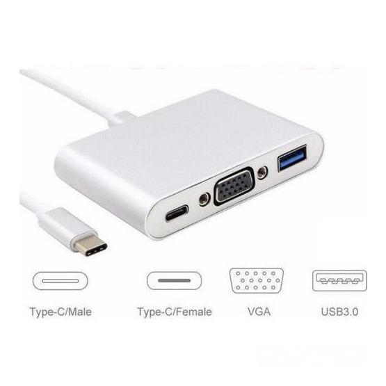 Alfais 4961 USB 3.1 Type C to Vga USB 3.0 Çevirici Dönüştürücü Adaptör Kablosu