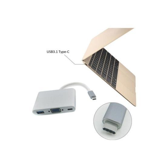 Alfais 4961 USB 3.1 Type C to Vga USB 3.0 Çevirici Dönüştürücü Adaptör Kablosu