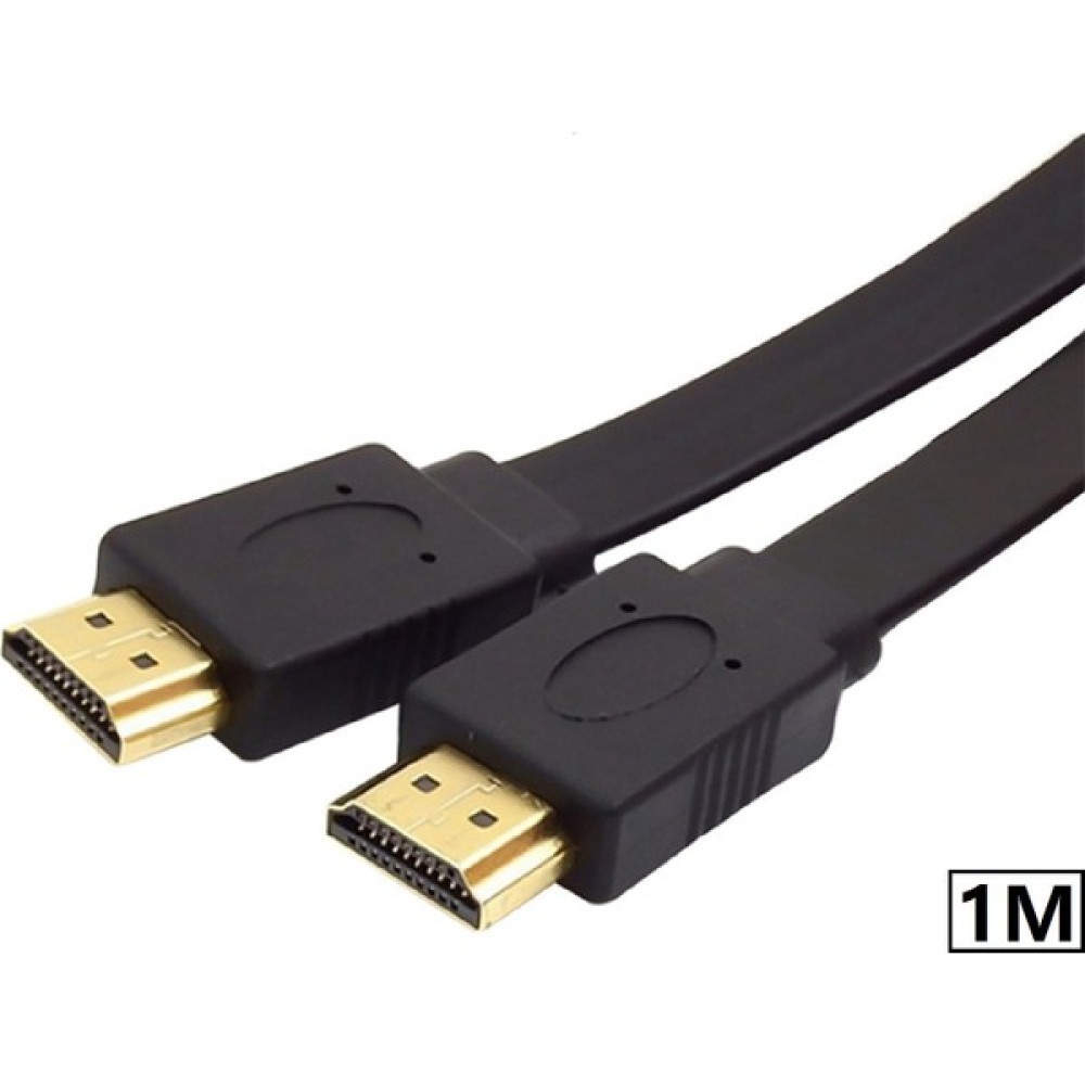 Alfais 4997 Yassı Flat Slim HDMI Kablo Uyumlu 4K Full Hd 4K 60hz 2.0 Uyumlu 1m HDMI Kablo Fiyatı