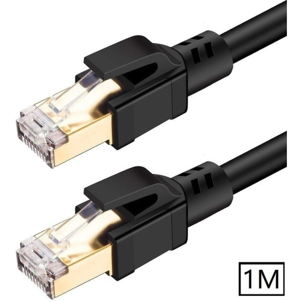Alfais 5214 Cat8 1m 40GBPS S/ftp 2000MHZ Yüksek Hızlı Internet Kablosu Ağ / Network Kablosu Fiyatı