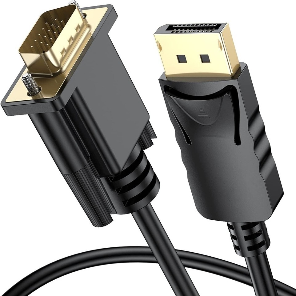 Alfatech Displayport To VGA Kablo Dp To VGA Dönüştürücü 1.8 Metre - 0 - Siyah Bilgisayar Çevirici ve Adaptörü Fiyatı