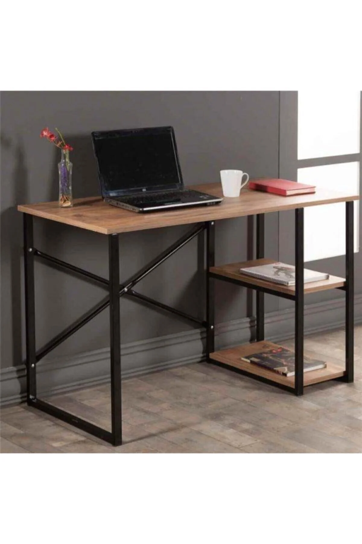 Alfonso Bilgisayar Masası Çalışma Laptop Ofis Masası 50x120 Ceviz" Çalışma Masası Fiyatı
