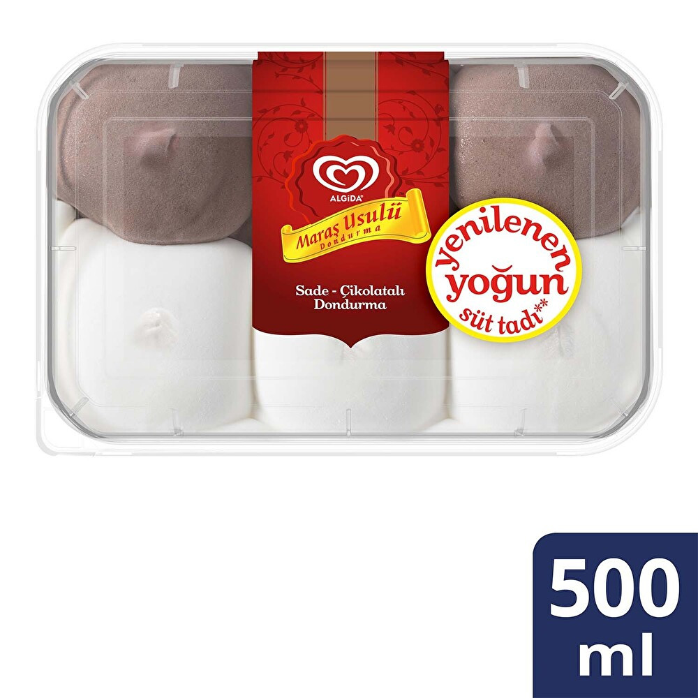 Algida Maraş Usulü Sade Ve Çikolatalı Dondurma 500 ml Dondurma Fiyatı