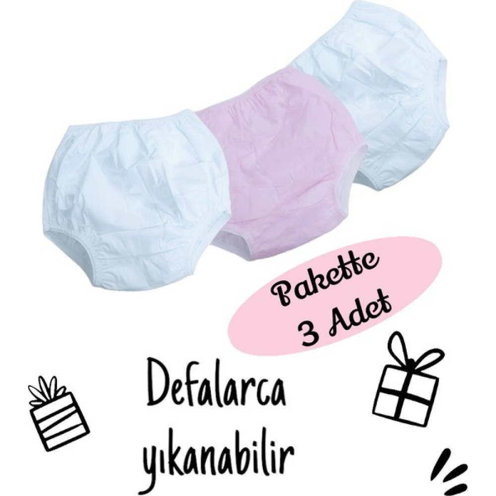 Algitsin 3 Lü Alıştırma Kilot 13-16 Kg. - 13 - 16 - Beyaz - Pembe Bebek Banyo-Tuvalet Fiyatı