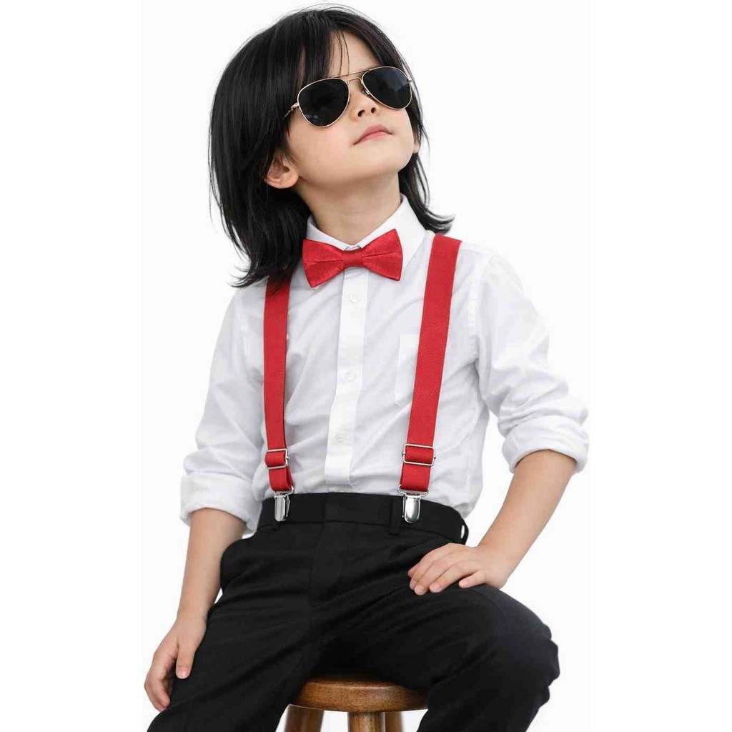 Algitsin O L A Çocuk Pantolon Askısı Papyon Seti 1-12 Yaş Unisex Giyim & İç Giyim Fiyatı
