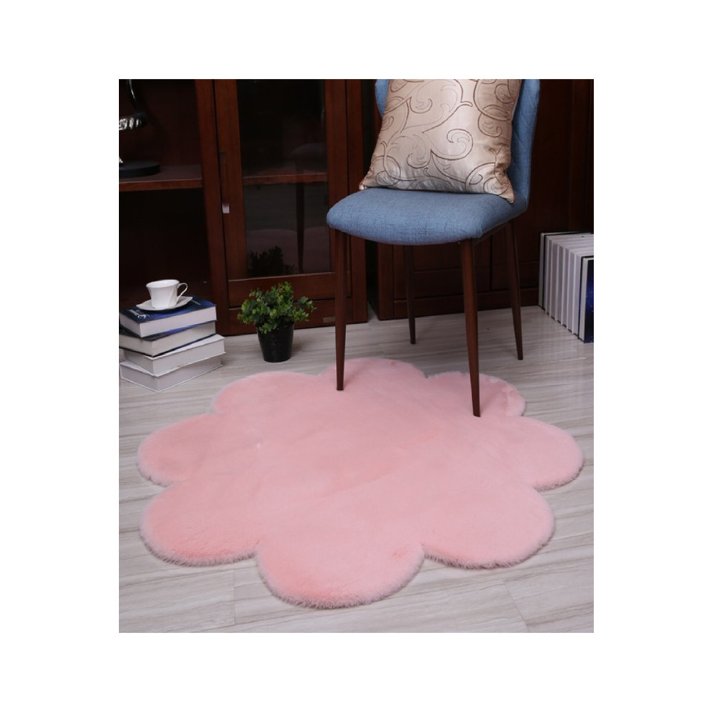 ALgorand Home Papatya Çiçek Şekli Halı Oturma Odası Çocuk Odası Peluş Yatak Odası Için Tüylü Yer Halısı Modern Mat 120 x 120 Beden Kilim Fiyatı
