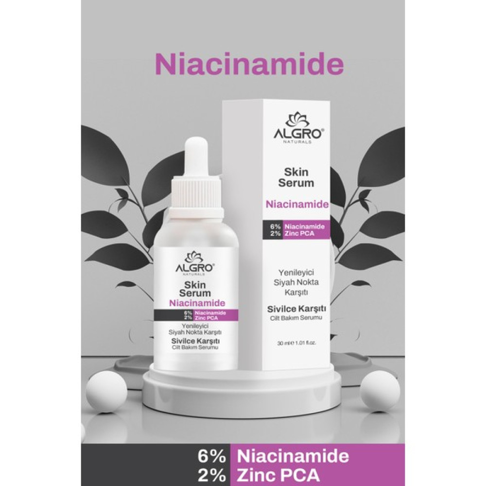 Algro Niacinamide Cilt Bakım Serumu Sivilce, Siyah Nokta Karşıtı 30 Ml Niacinamide 6 +Zinc Pca 1,5 Anti-Aging / Yaşlanma Karşıtı Fiyatı