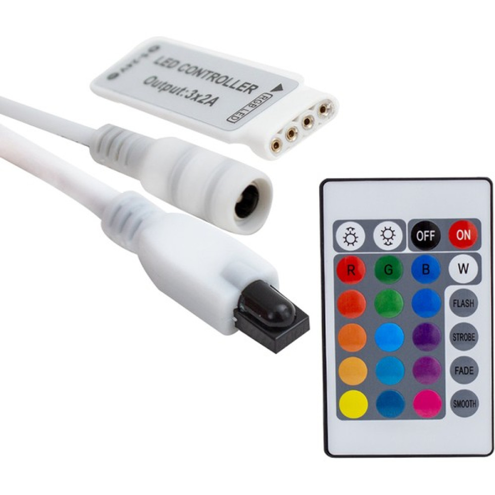 Ali The Stereo Mini 24 Tuşlu 5 Volt - 12 Volt - 24 Volt - 3.2 Amper Kumandalı Rgb LED Kontrol Cihazı (4172) Alithestereo - 10 cm - Renkli Led Aydınlatmalar Fiyatı