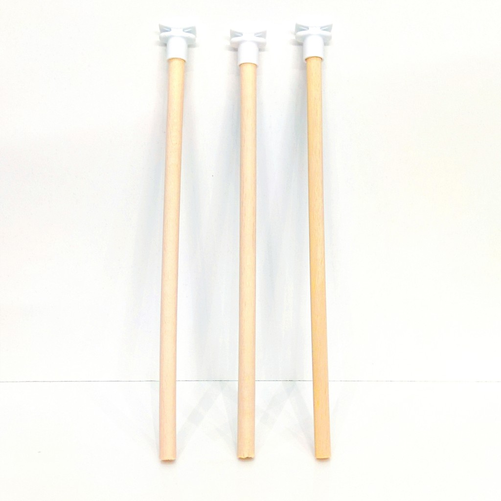 Alice Shop Ahşap Pürüzsüz 30CM 3 Adet Beyaz Plastik Başlıklı Tünek Diğer Fiyatı