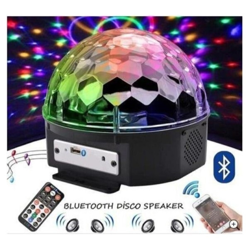 Alife Ledli Rgb Sese Duyarlı Disco Topu Kumandalı Mp3 Çalar Bluetooth USB Sd Kart Okuyucu - Renkli Gece Lambası Fiyatı