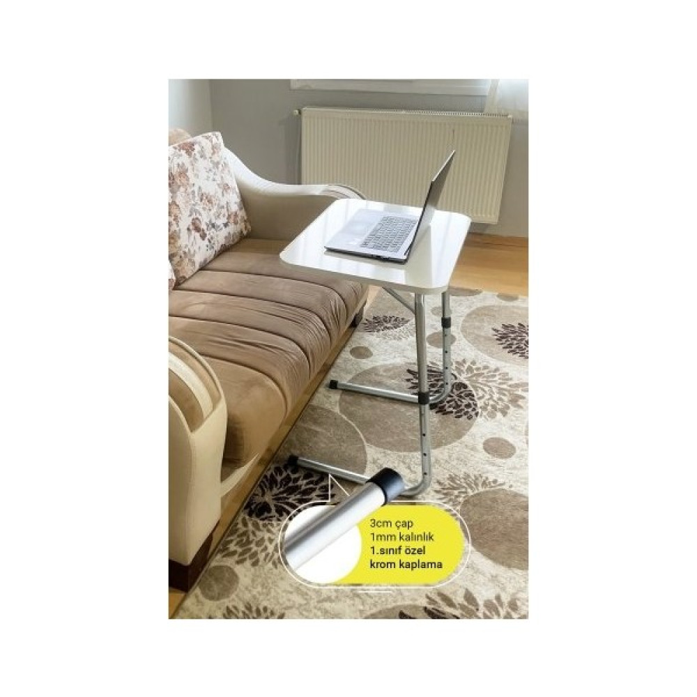 Aliis Life Katlanır Laptop Bilgisayar Ofis Ders Yemek Çocuk Çalışma Masası 60 x 45 cm Beyaz Sehpa Fiyatı