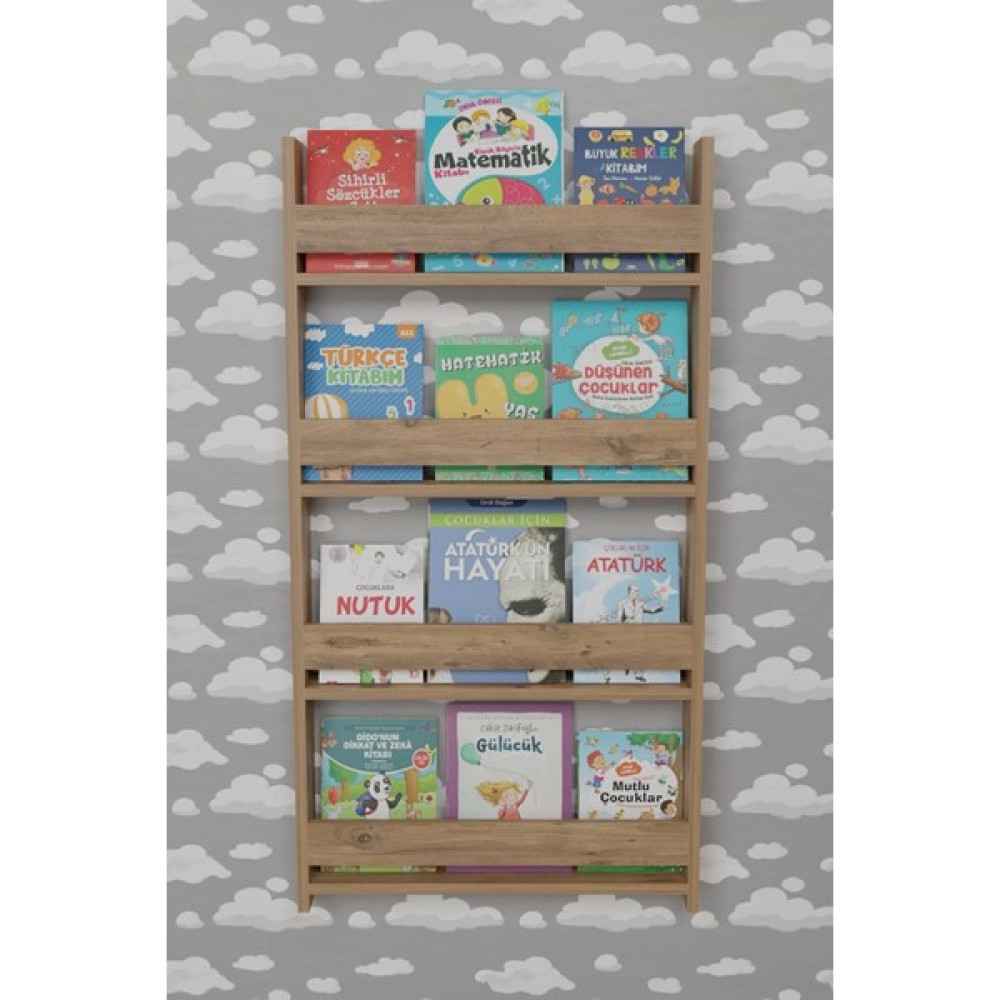Aliis Life Montessori Çocuk Kitaplığı Eğitici Çocuk Odası Kitaplık - Atlantik Çam Kitaplık Fiyatı