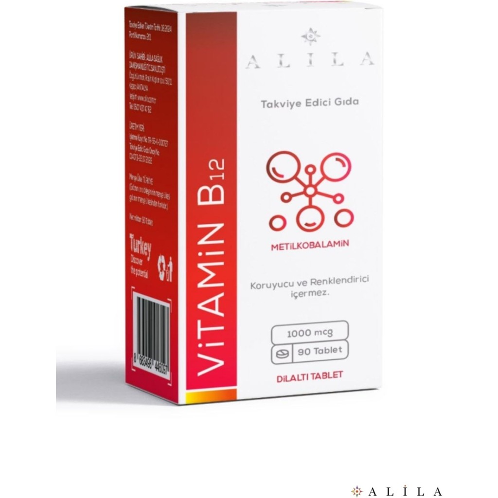 Alila B12 Metilkobalamin Takviye Edici Gıda 90 Tablet Diğer Fiyatı