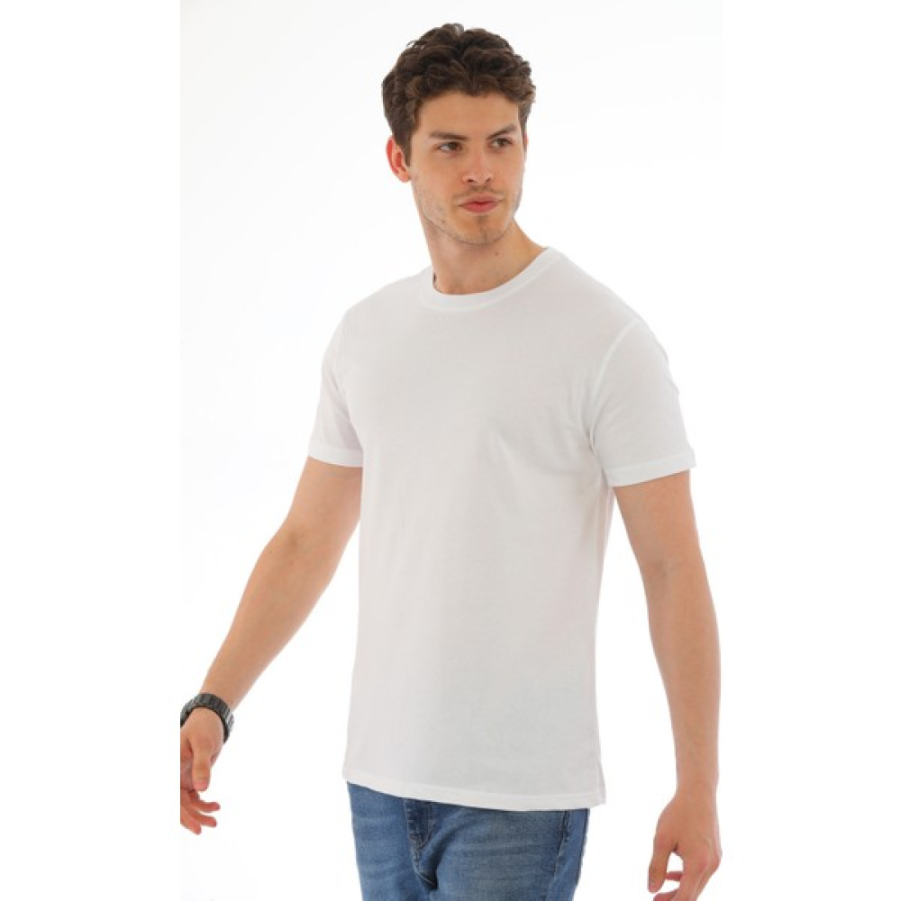 Alinda Erkek Kısa Kollu Pamuklu Yuvarlak Yaka Günlük Tişört Erkek T-shirt Fiyatı