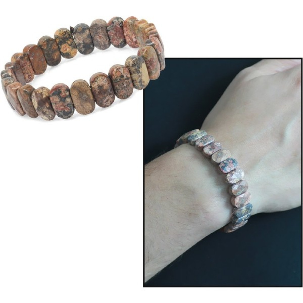 Alis Silver Renkli Jasper Doğal Taş Rolex Erkek Bileklik - Kahverengi Saat ve Bileklik Aksesuarı Fiyatı