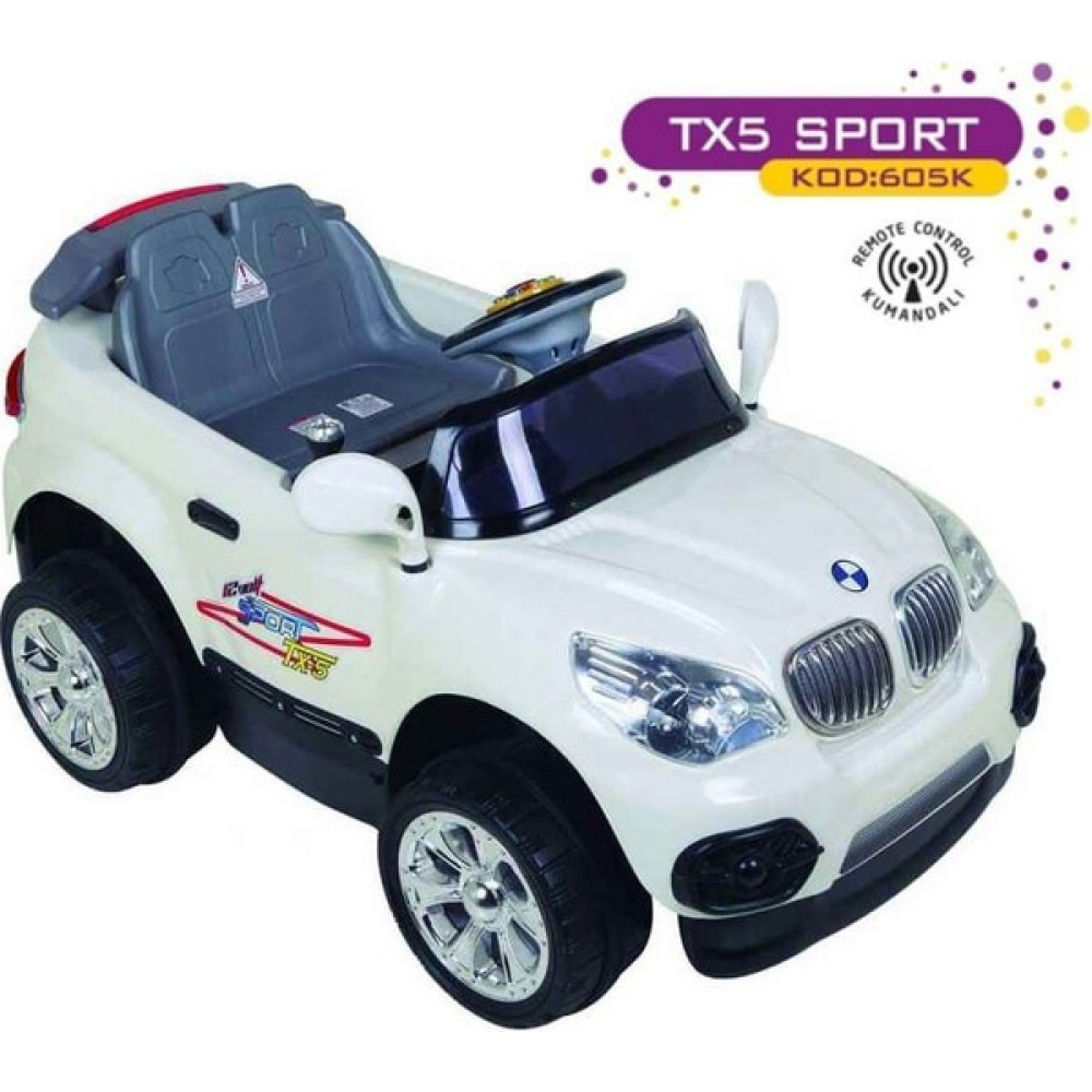 Aliş Tx-5 Sport Uzaktan Kumandalı Akülü Araba 12 Volt Beyaz Akülü Araba Fiyatı