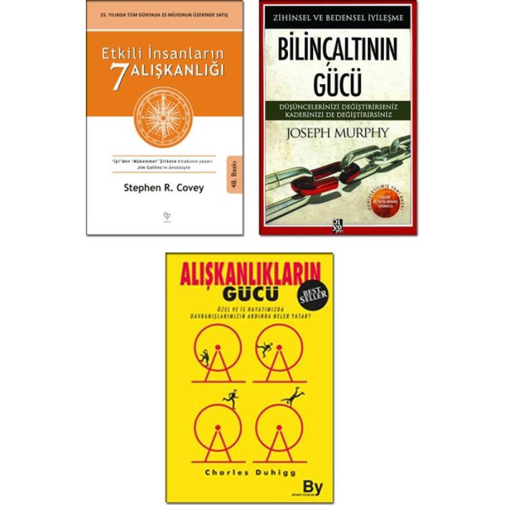 Alışkanlıkların Gücü + Bilinçaltının Gücü + Etkili Insanların 7 Alışkanlığı / 3 Kitap Set Kişisel Gelişim ve Psikoloji Fiyatı