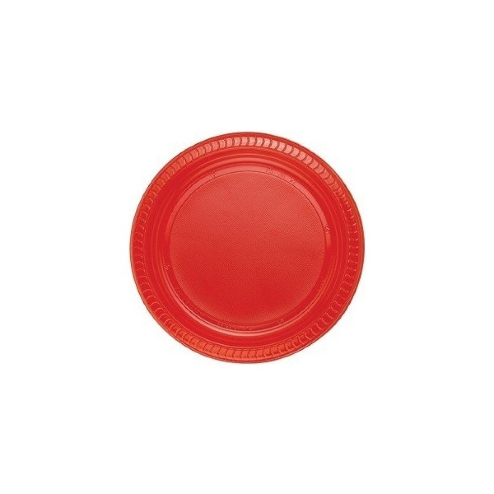 Alışveriş Pratik Parti Aksesuar Kırmızı Plastik Tabak 22 cm 25LI Oto Boyaları Fiyatı